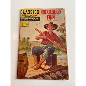 1945 Classics Illustrated 19 Huckleberry Finn By Samuel Clemens